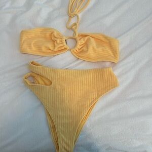 Abercrombie Yellow Terry Cloth Bikini